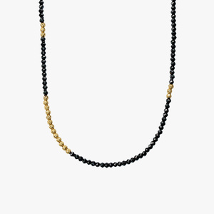 新品同様★スタージュエリー　ネックレス　K18　ブラックスピネル　SJX BLACK & GOLD GLITTER NECKLACE 45㎝★保証書・ケースあり