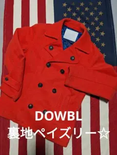 DOWBL ウールコート　ジャケット　裏地キルティング　ヴィンテージ　ペイズリー