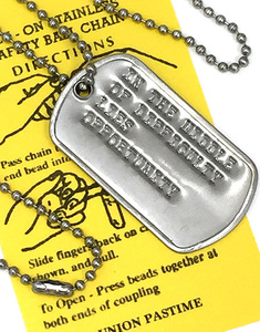 DP-063 名言格言 DOGTAG どんな困難の中にもチャンスはある ドッグタグ USA 新品