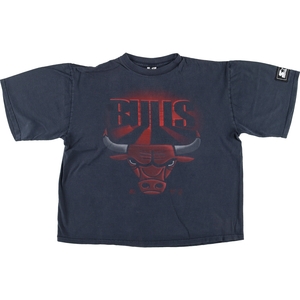 古着 90年代 スターター Starter NBA CHICAGO BULLS シカゴ ブルズ ロゴプリントTシャツ USA製 メンズXL ヴィンテージ /eaa457857