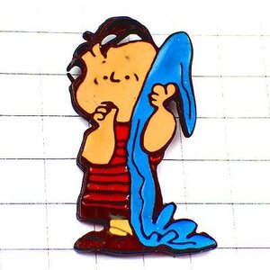 ピンバッジ・スヌーピー漫画ライナスと毛布 SNOOPY CHARLIE-BROWN UFS◆フランス限定ピンズ◆レアなヴィンテージものピンバッチ