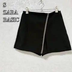 ZARA BASIC S 黒 キュロットスカート スカートパンツ スカパン