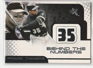 【ジャージカード】2001 FLEER E-X BEHIND THE NUMBERS FRANK THOMAS