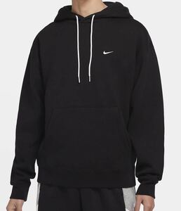 新品 送料込 NIKE NRG FLEECE HOODIE Sサイズ 黒 ナイキ フリース フーディ ソロ スウッシュ パーカー ヘビーウェイト 厚手 裏起毛 LABラボ