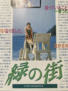 映画「緑の街」フライヤー チラシ １９９８年 日本映画 小田和正 第二回監督作品 渡部篤郎 泉谷しげる 大友康平 大江千里 レア 貴重