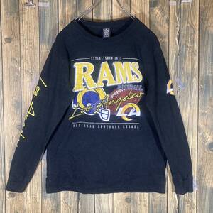 NFL ロサンゼルス・ラムズ ブラック アメリカ輸入t/ビンテージ/ロンT/LONG SLEEVE/L-S/古着/古着卸