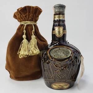 24仙/A069140-2/M014-507/WM4000 酒 ROYAL SALUTE 21年 SCOTCH WHISKY ロイヤルサルート スコッチ ウイスキー 700ml 袋付き