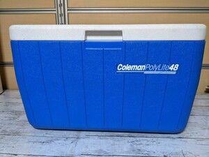 24M06-01N: 【Coleman】 コールマン PolyLite48 ポリライト48 クーラーボックス サイズ 約60/37/33cm　キャンプ　アウトドア