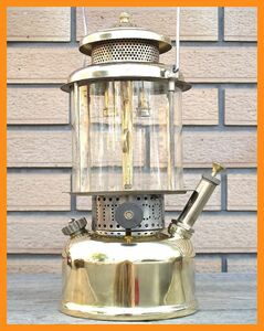 【Ｍ】L427 コールマン 秘蔵モノ　鏡面真鍮製モデル 　 Brass 　FULL OH　程度よい超鏡面　ポンプ内臓 初代　クイックライト