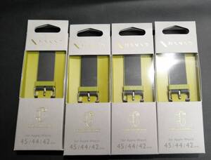 【4コ】エレコム Apple Watch 45 44 42mm ハイブリッドレザーバンド スモーキーブラック×オリーブグリーン AW-45BDMNOBK 4549550270021