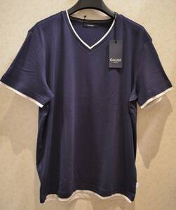 新品 未使用　タグ付き 　男性 メンズ 半袖Tシャツ　GAUDI ガウディ VネックTシャツ　48(L)サイズ　送料無料