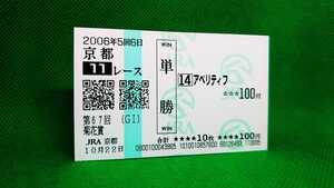 アペリティフ：2006菊花賞：現地単勝馬券