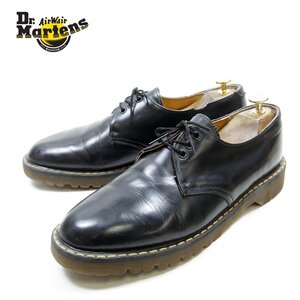 英国製　ホワイト社　UK8　26cm相当　Dr.Martens　ドクターマーチン　3ホール　イエローステッチ　ダイヤモンドソール　黒/24.11.15/P1859