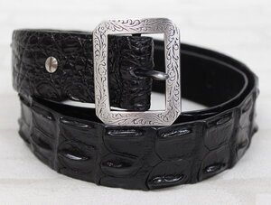 1A7568■UNUSED UH0479 Crocodile belt アンユーズド クロコダイルベルト