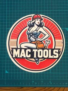 FK2B-ブリキ〇看板】MAC TOOLS マックツールス 珍しい〇タイプ 工具 仕事場、自分の部屋や秘密基地の壁にいかがでしょうかB