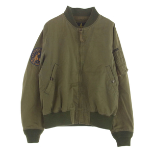 HYSTERIC GLAMOUR ヒステリックグラマー 0253AB09 MA-1 JK ワッペン フライト ジャケット カーキ系 S【中古】