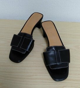 HERMES　エルメス　サンダル　レディース　ブラック　35　1/2　◎A433