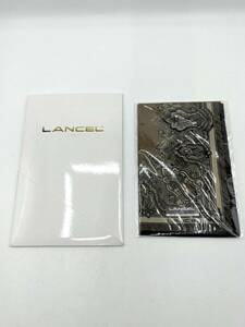 【シール付き未使用品】LANCEL ランセル ハンカチ バンダナ スカーフ ブラウン系 ペイズリー柄 メンズ 綿 コットン100％