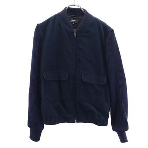 アーペーセー 袖ニット切替 中綿ジャケット S ネイビー系 A.P.C. レディース