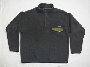 ☆ 90s メキシコ製 Patagonia パタゴニア SP99 シンチラ スナップT フリース sizeXL チャコール×オリーブ ☆USA古着 ビンテージ オールド