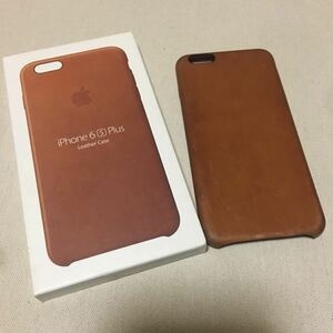 iPhone 6 6s Plus Apple アップル 純正レザーケース Leather Case 中古品 サドルブラウン Saddle Brown ブラウン 茶色 本革 MKXC2FE/A