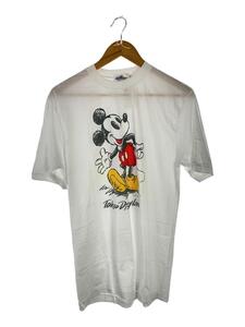 Disney VINTAGE◆90s/初期タグ/シングルステッチ/Tシャツ/LL/コットン/WHT