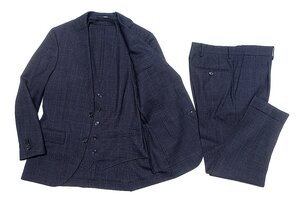 定価18万 超美品 LARDINI ラルディーニ SPECIAL L グレンプレイド チェック スリーピース スーツ セットアップ ウール メンズ 44 ジレ