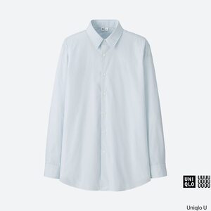 UNIQLO U（ユニクロ ルメール コラボ） 旧タグ EFCブロードシャツ（長袖）Light Blue Lサイズ 新品タグ付き レア