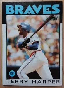 ★来日外国人 ハーパー ヤクルト スワローズ TERRY HARPER TOPPS 1986 #247 メジャーリーグ MLB 大リーグ ATLANTA BRAVES ブレーブス