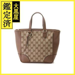 GUCCI グッチ　バッグ　ＧＧ　２ｗａｙバッグ　ベージュ　ブラウン　キャンバス　レザー　2141100626023【208】