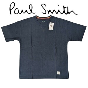 新品 ポールスミス Paul Smith 半袖 Tシャツ М アーティストストライプ Vステッチ ラウンジウェア ネイビー メンズ 夏 春