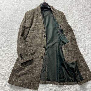 【極美品/希少Lサイズ!!】RECENCY OF MINE アバハウス チェスターコート ロング丈 ツイード生地 ミックス 高級感 極暖