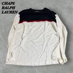 【854】CHAPS RALPH LAUREN刺繍ロゴマルチカラースウェット