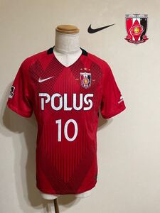 【良品】 URAWA REDS 浦和レッズ 2017 ホーム ユニフォーム 背番号10 柏木陽介 Jリーグ ウェア トップス サイズL 半袖 赤 838889