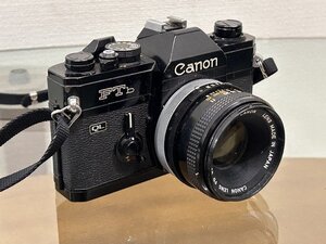 #外観美麗【Canon キャノン FTb QL マニュアルフォーカス 一眼レフ フイルムカメラ FD/50mm 1:1.8レンズ付 ビンテージ 現状品】P12141