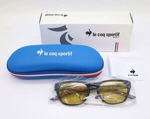 【未使用】ルコック スポルティフ ゴルフ サングラス 52□19 147 LCG-115A BKMRE ケース付き メガネ le coq sportif GOLF z24-3619 z_z