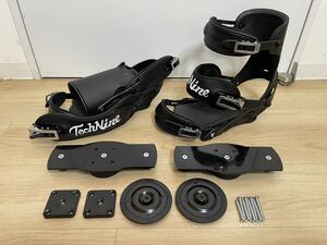 【未使用・超貴重！】Technine Custom Pro DS M/L + Summit Snowboard Binding Riser Kit テックナイン　サミット