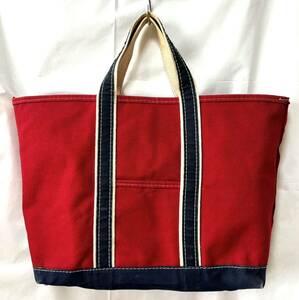  【稀少・風合い・雰囲気◎】80’s L.L.BEAN / エルエル ビーン　 デラックス トートバッグ 　 BOAT&TOTE 　L size