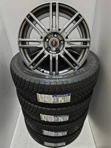 数量限定 ティラードデルタ 7.5-18+45 5/114.3 メタルグレイ ミシュラン X-ICE SNOW 225/60R18 2022年製 CX-5　CX-8 他 エックスアイス