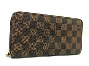 1円 LOUIS VUITTON ルイヴィトン N60015 ダミエ ジッピーウォレット ラウンドファスナー 長財布 ウォレット 小銭入れ ブラウン系 BK2071