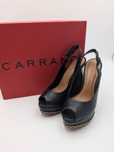 ★□ CARRANO カラーノ サンダル ヒール ブラック 黒 JP21.5～22.5cm