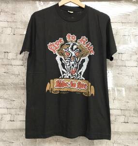 80s VINTAGE HARLEY DAVIDSON ハーレーダビッドソン 半袖Tシャツ SKULL NUDE LIVE TO RIDE シングルステッチ サイズM USA製 ブラック