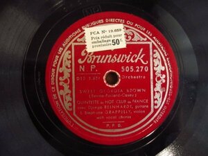 SP盤 / ジャンゴ・ラインハルト / Django Reinhardt Quintette Du Hot Club De France / Sweet Georgia Brown & My Sweet / Brunswick