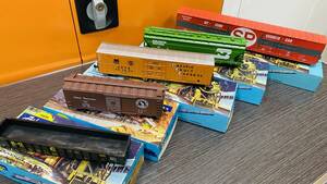 完成品 鉄道模型 5台 HOゲージ Athearn アサーン ACF FT SOUTHERN PACIFIC REEFER 40 FT BOXCAR 160 CHESSIE SYSTEM ダメージ加工 美品