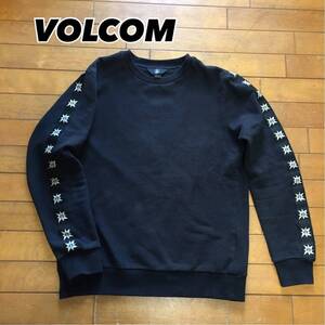 ★【 VOLCOM 】★ 袖ライン スエットクルー トレーナー★サイズS ★i-228