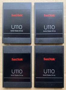 【中古4個セット】SanDisk 32GB SDSA6GM-032G-1016 2.5 SATA SSD 11/70/97/98