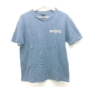 ◇ AZUL BY MOUSSY ラウンドネック プリント シンプル 半袖 Tシャツ サイズS ネイビー レディース E