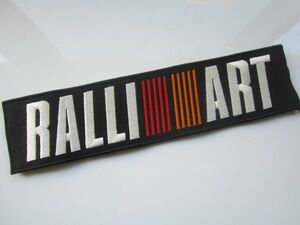 【大きめ】RALLIART ラリーアート 三菱自動車工業 パーツ ベルクロ付き マジックテープ ワッペン/自動車 バイク ビンテージ ① B03