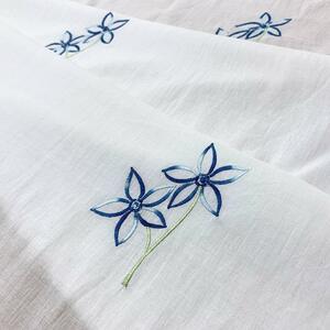 ヨーロッパ ユーロ ヴィンテージ レトロ 花柄 刺繍 ローン 暖簾 カーテン 白