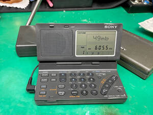 R-320 SONY ICF-SW100S FM/SW/MW/LW PLLラジオ2台セット＋ワイドレンジアンテナAN-100+純正補修部品＋ＳＭ（ＰＤＦ）〜動作確認済